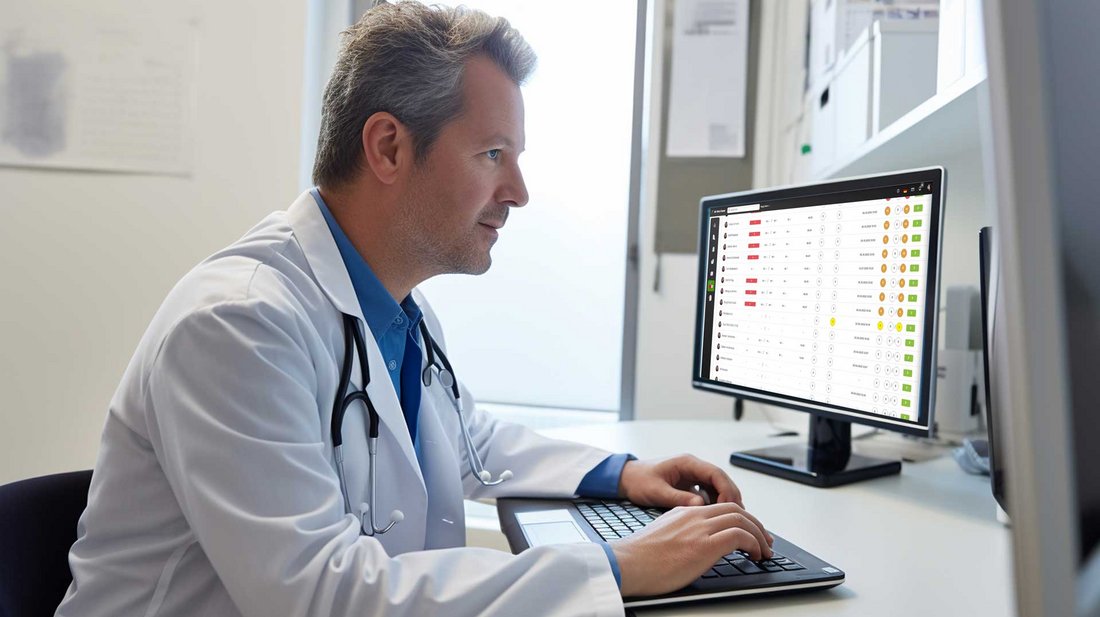 MediConnect E-Health Arzt vor PC