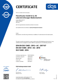 Fleischhacker ISO 13485 Certificate