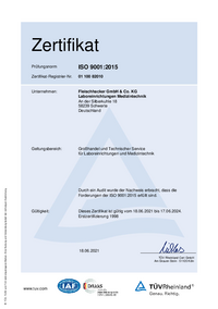 Fleischhacker ISO 90001 Zertifikat